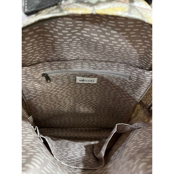 Sakroots Artist Circle Backpack Pastel Rockaway Coated Canvas With Wallet Set